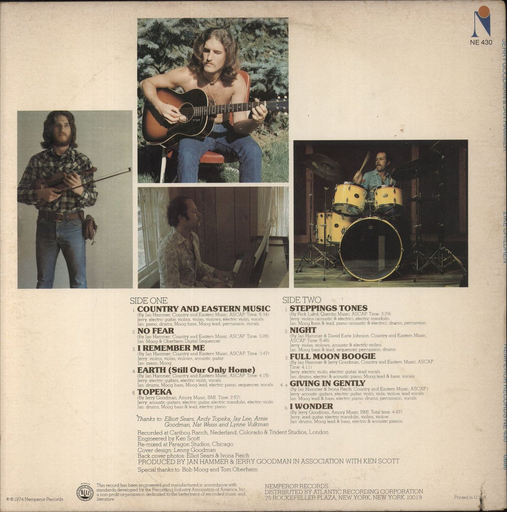 Jan Hammer Like Children US vinyl LP album (LP record)