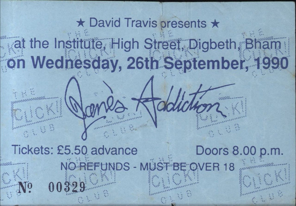 Janes Addiction Ritual De Lo Habitual - EX + Ticket Stub UK vinyl LP album (LP record)