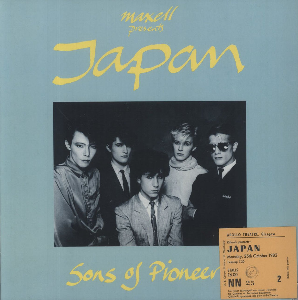 Japan Sons Of Pioneers + Ticket Stub UK tour programme TOUR PROGRAMME