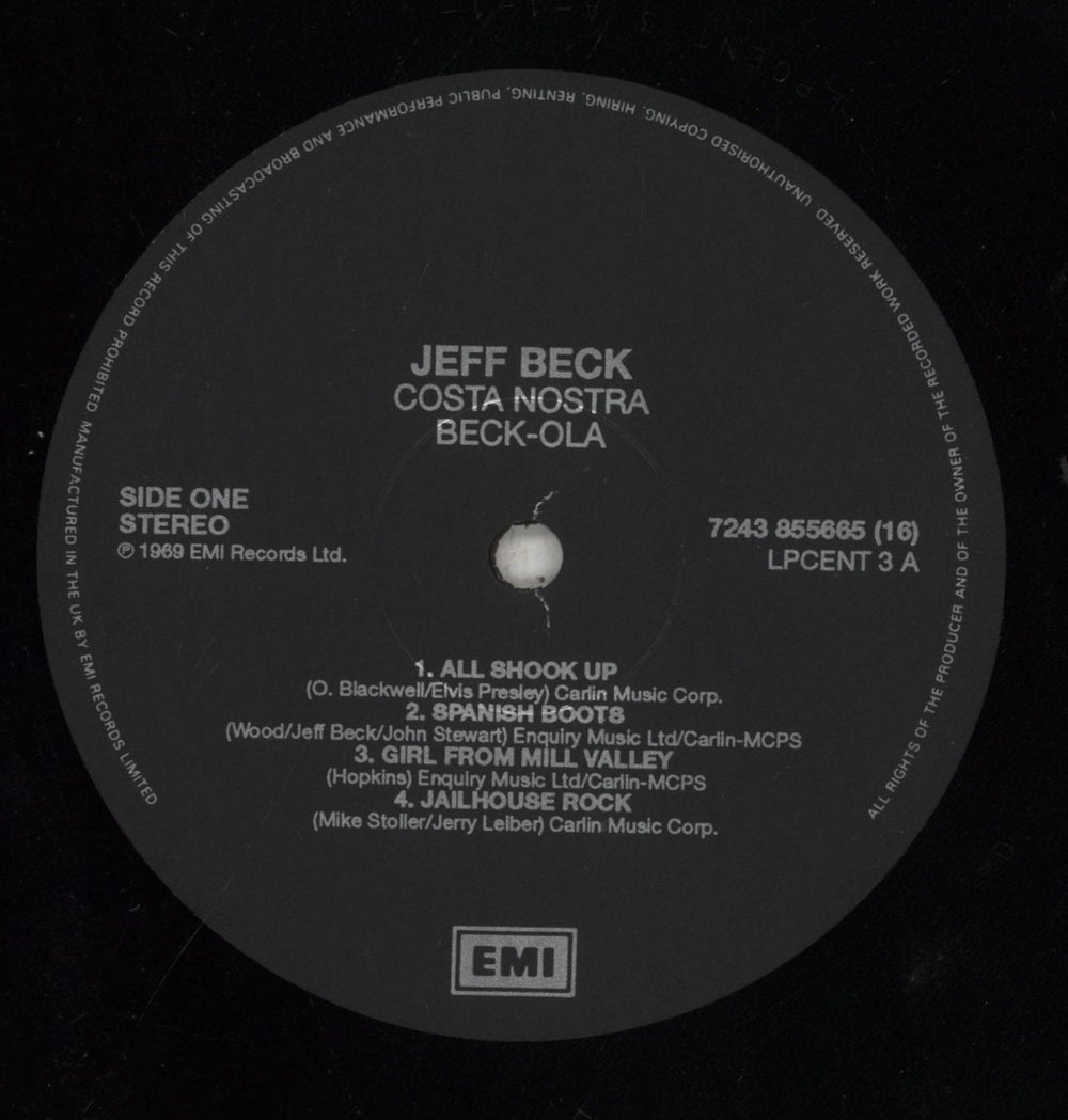 Jeff Beck Beck-Ola - EMI 100 - 180gm UK vinyl LP album (LP record) BEKLPBE172554
