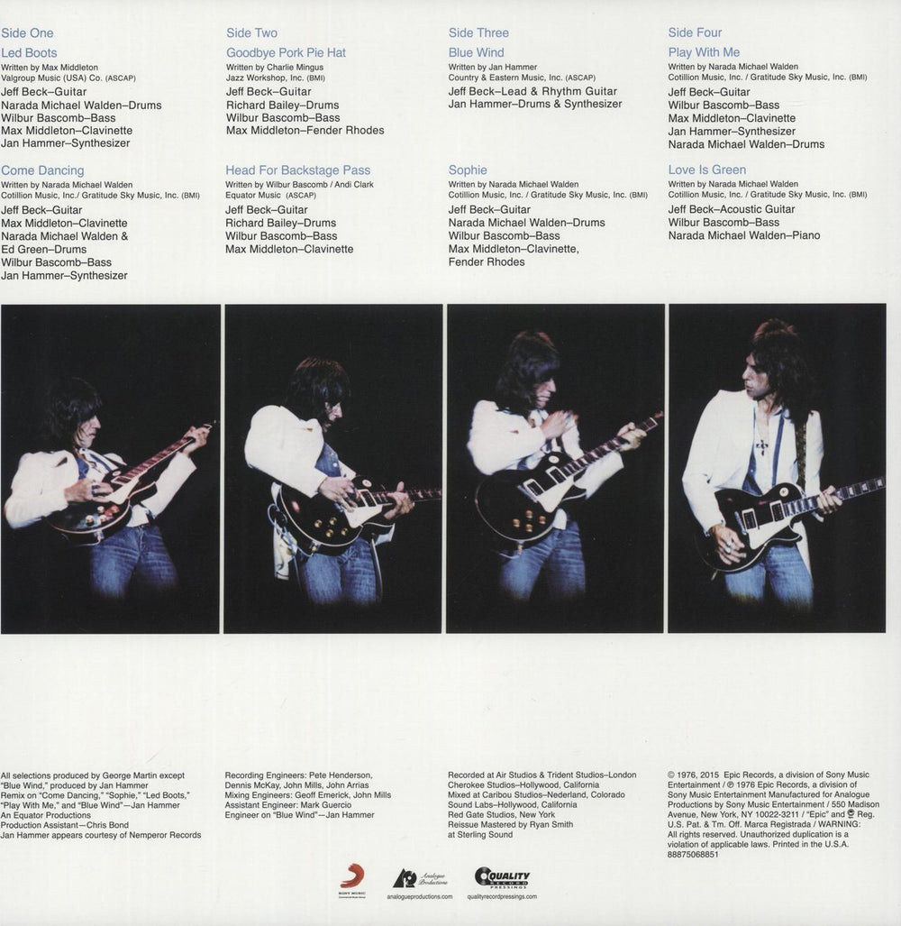 Jeff Beck Wired - 45RPM - 180 Gram UK 2-LP vinyl record set (Double LP Album) 753088008177