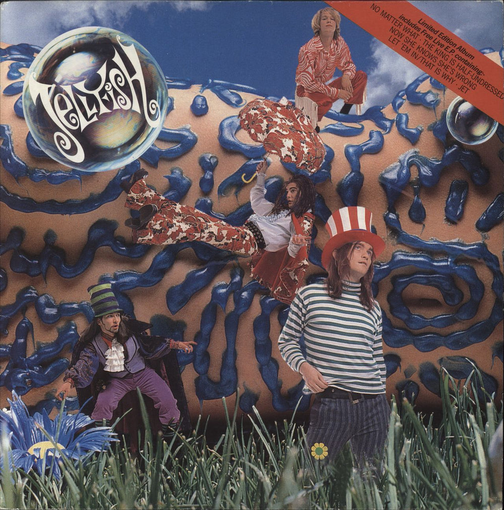 Jellyfish Bellybutton + Live E.P. - EX UK 2-LP vinyl record set (Double LP Album) CUSLX3