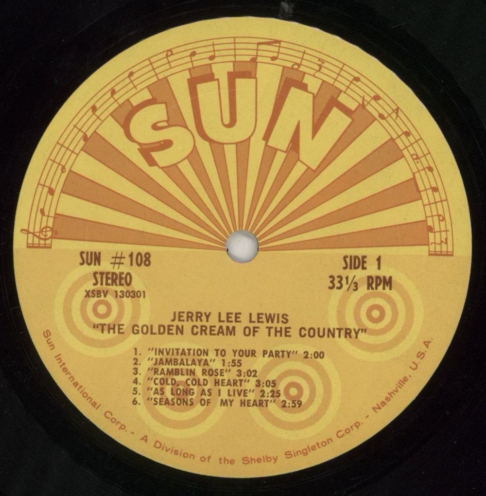 Jerry Lee Lewis The Golden Cream Of The Country US vinyl LP album (LP record) JLLLPTH851814