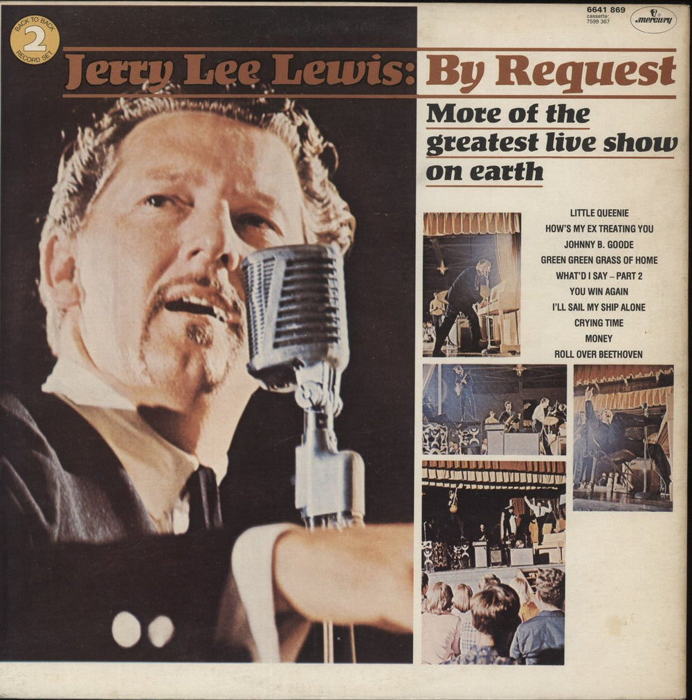 Jerry Lee Lewis The Greatest Live Show On Earth / By Request - EX UK 2-LP vinyl record set (Double LP Album)