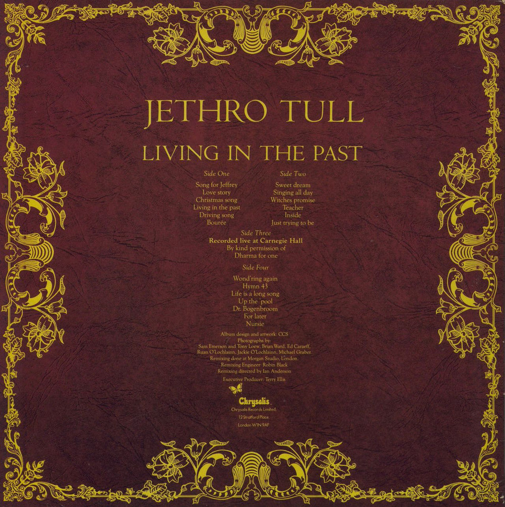 Jethro Tull Living In The Past - glossy gatefold p/s - EX UK 2-LP vinyl record set (Double LP Album)