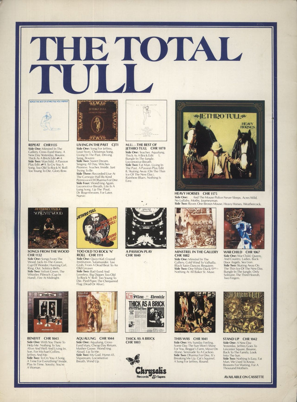 Jethro Tull World Tour 78 - EX UK tour programme