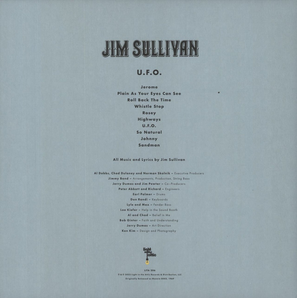 Jim Sullivan U.F.O. US vinyl LP album (LP record)
