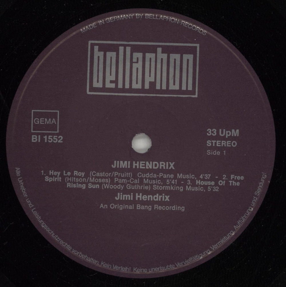 Jimi Hendrix In The Beginning German vinyl LP album (LP record) HENLPIN869705