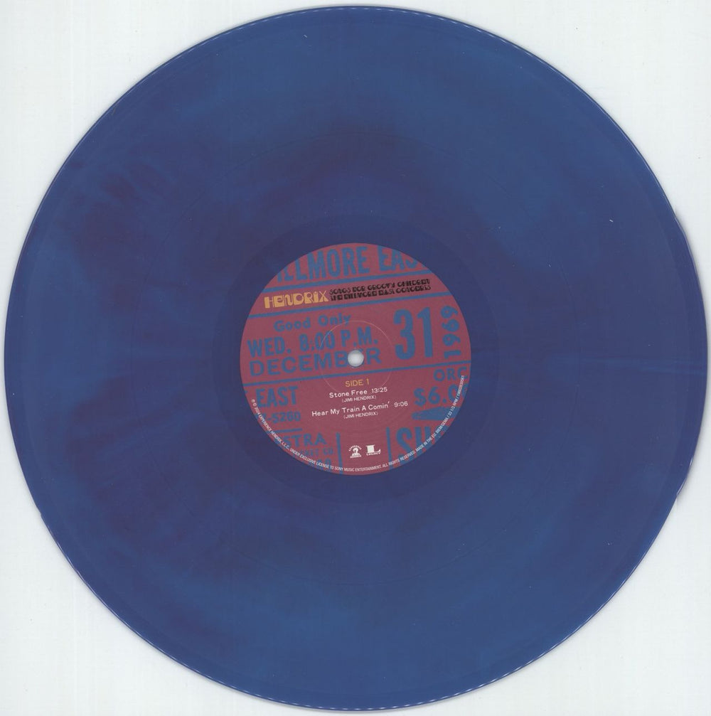 Jimi Hendrix Songs For Groovy Children: The Fillmore East Concerts - Blue & Violet Swirl + Opened Shrink UK vinyl LP album (LP record) HENLPSO874786