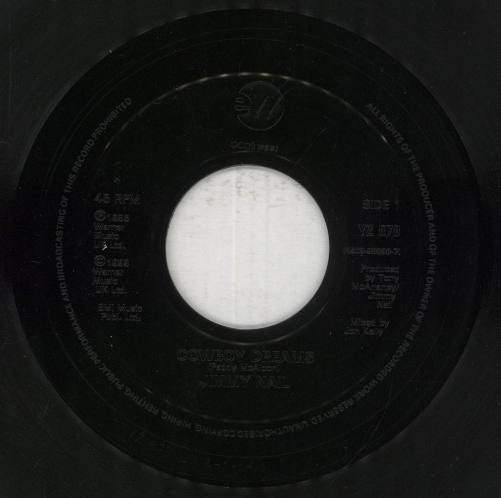 Jimmy Nail Cowboy Dreams UK 7" vinyl single (7 inch record / 45) JMN07CO855234