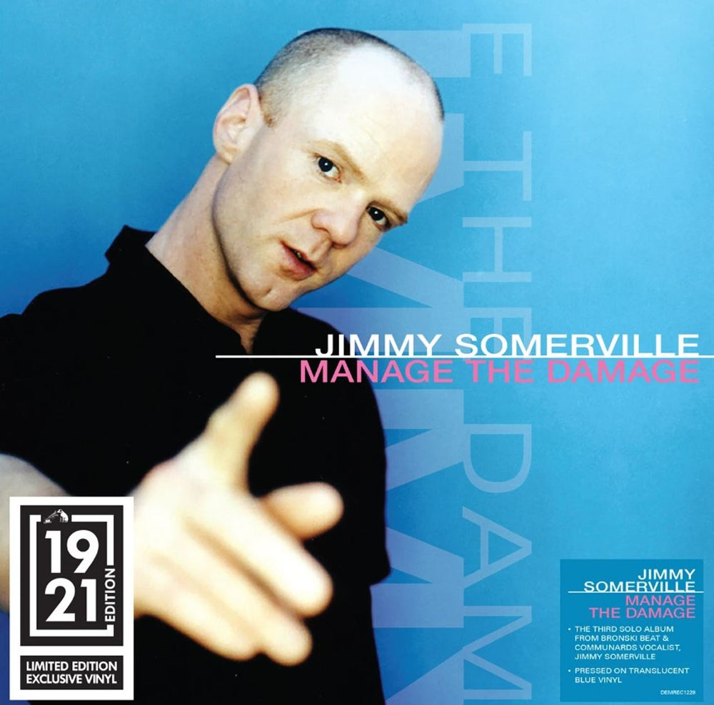 Jimmy Somerville Manage The Damage - Blue Vinyl - Sealed UK vinyl LP album (LP record) DEMREC1228