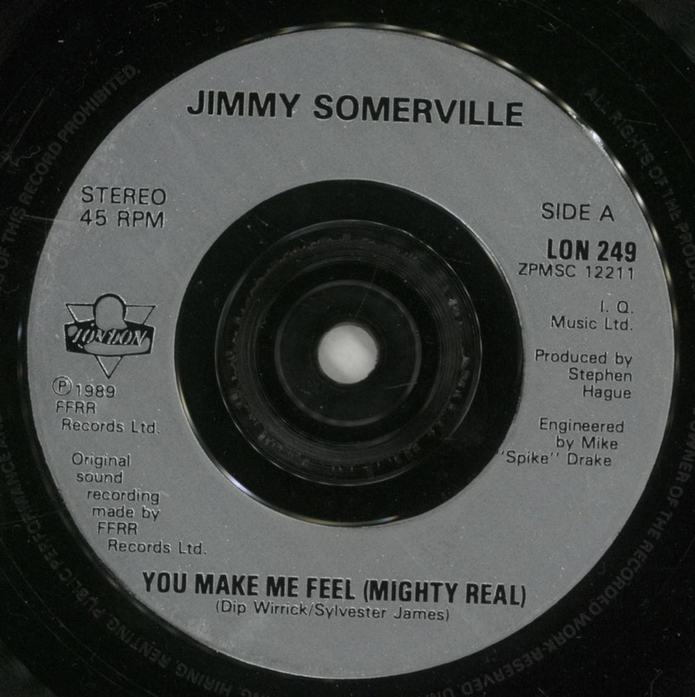 Jimmy Somerville You Make Me Feel Mighty Real UK 7" vinyl single (7 inch record / 45) SVL07YO521537