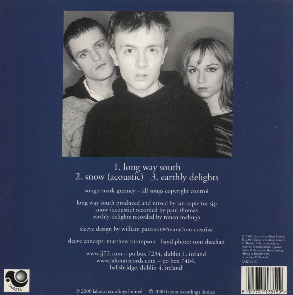 JJ72 Long Way South UK 7" vinyl single (7 inch record / 45) 5027731138159