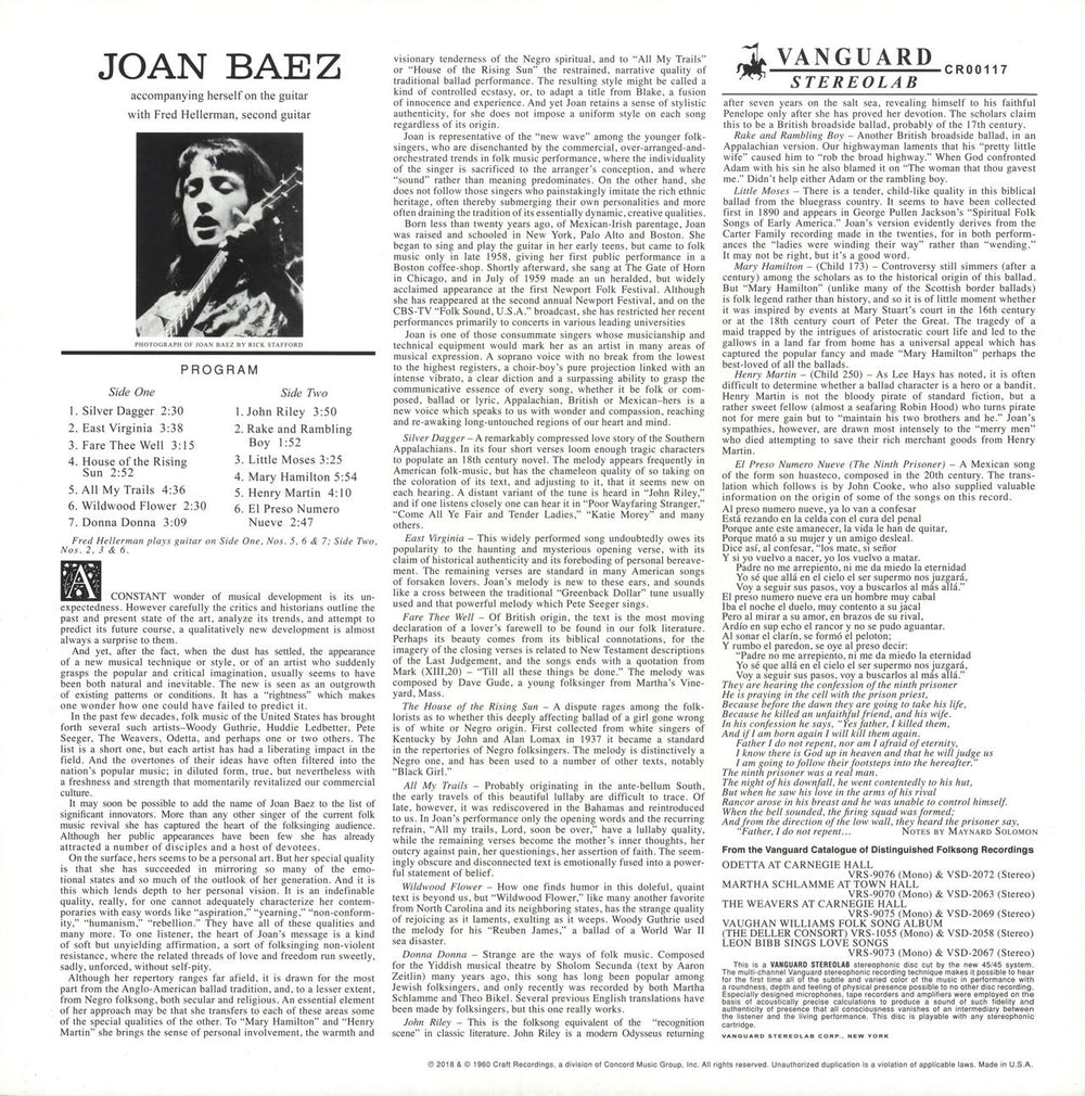 Joan Baez Joan Baez - 180gm US vinyl LP album (LP record)