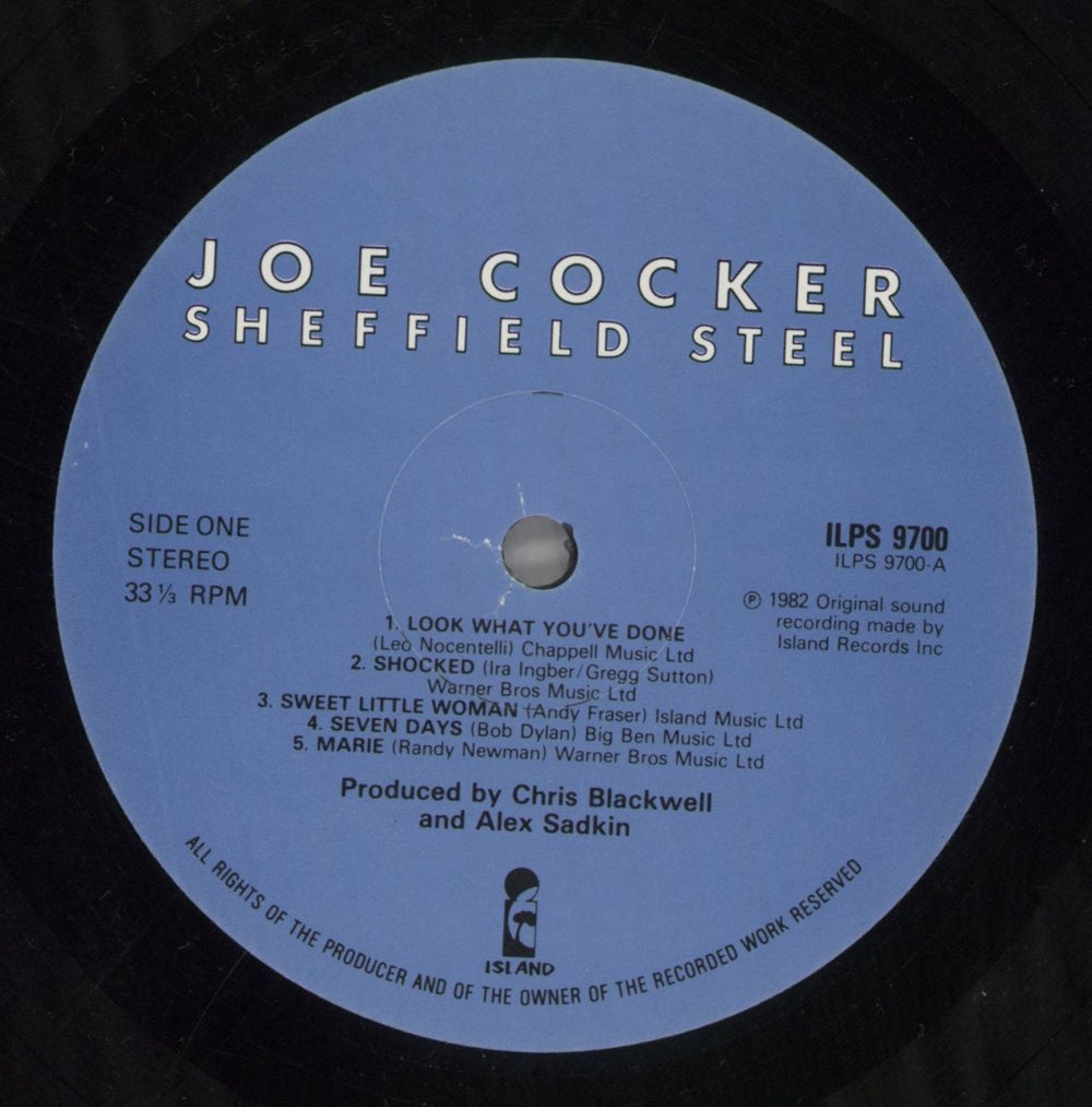 Joe Cocker Sheffield Steel UK vinyl LP album (LP record) JOELPSH858640