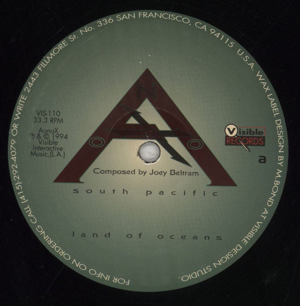 Joey Beltram Aonox US 2-LP vinyl record set (Double LP Album) JBL2LAO854802