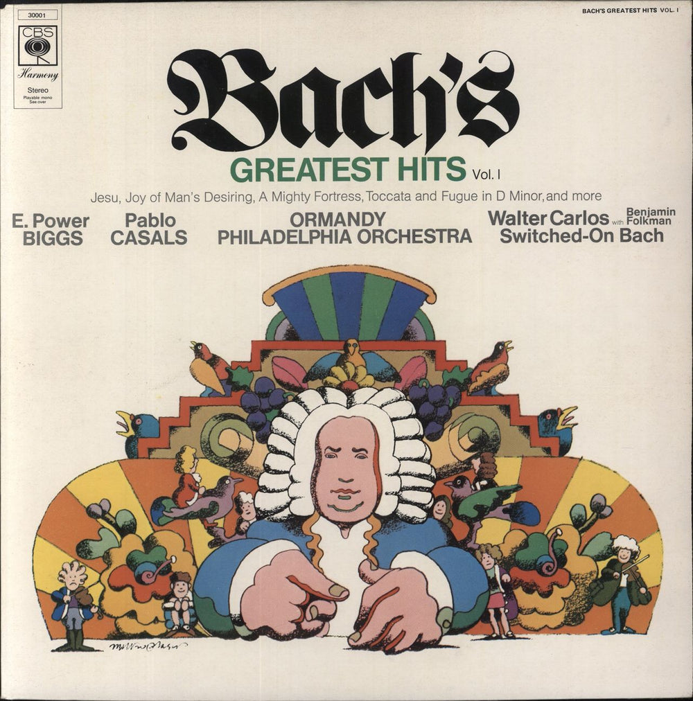 Johann Sebastian Bach Bach's Greatest Hits Vol.1 UK vinyl LP album (LP record) 30001