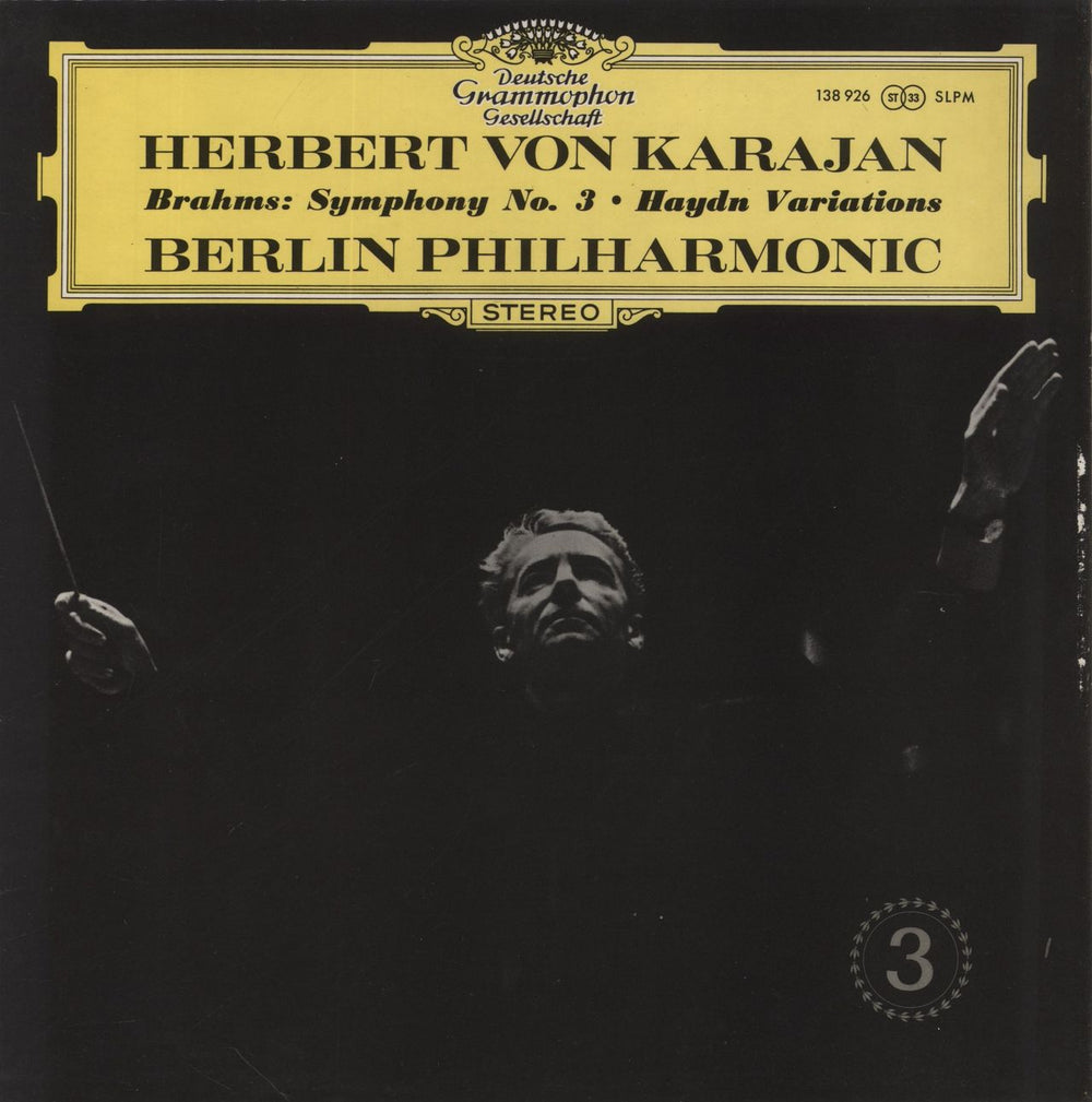 Johannes Brahms Symphony No. 3 / Haydn Variations UK vinyl LP album (LP record) 138926