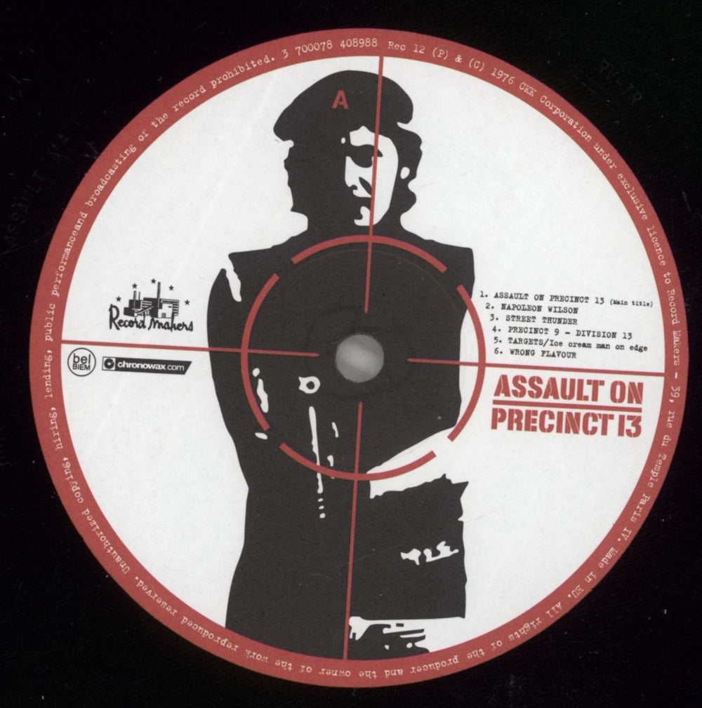 John Carpenter Assault On Precinct 13 French vinyl LP album (LP record) JZVLPAS874805