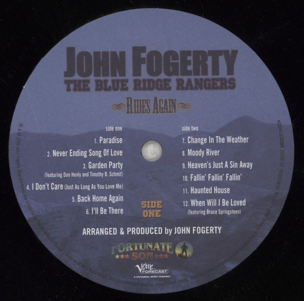 John Fogerty The Blue Ridge Rangers Rides Again - EX US vinyl LP album (LP record) FOGLPTH849760