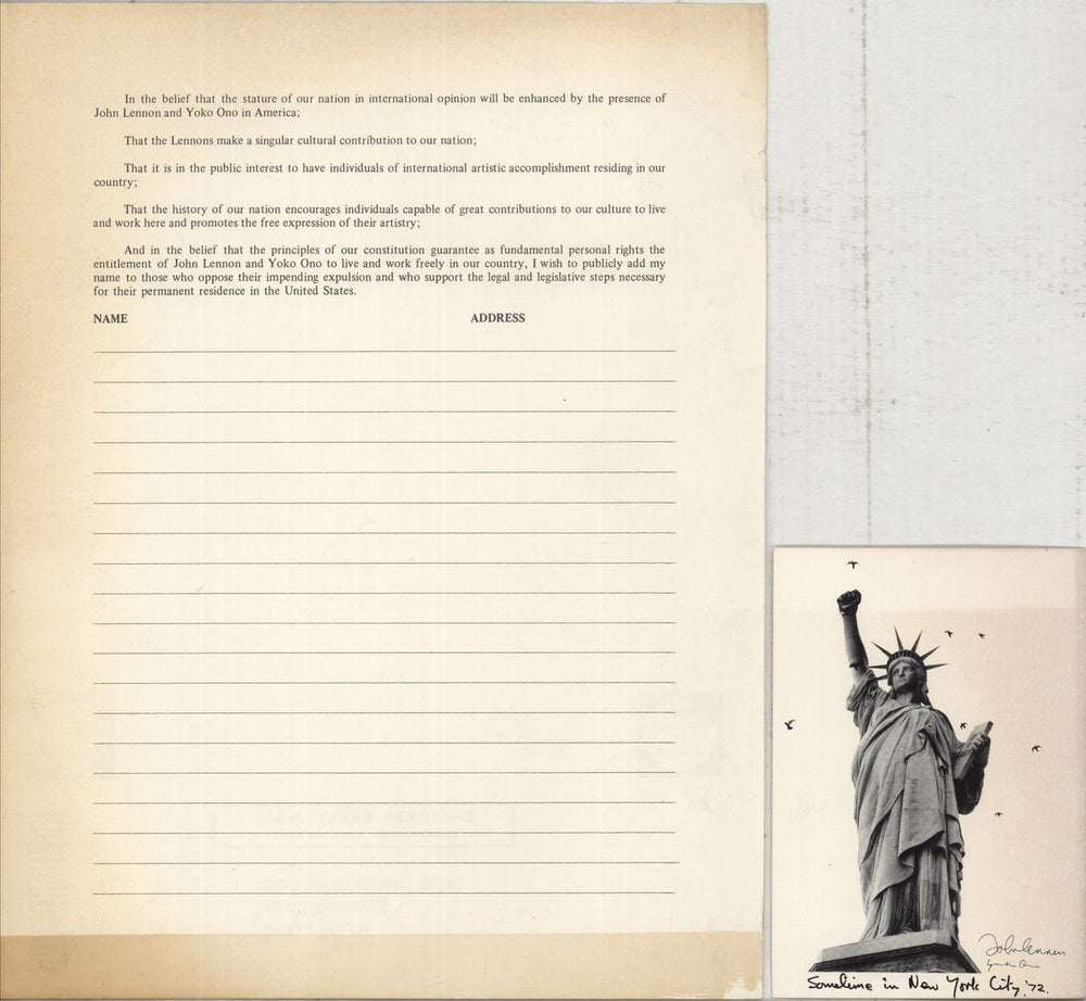 John Lennon Some Time In New York City + P/card + Army Inner & Petition US 2-LP vinyl record set (Double LP Album)