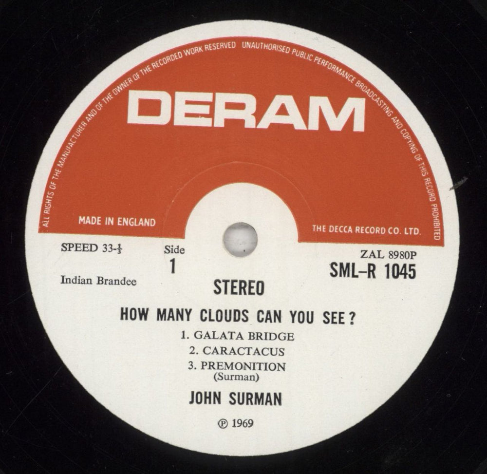 John Surman How Many Clouds Can You See? - 1st - VG+ UK vinyl LP album (LP record) JDTLPHO675244