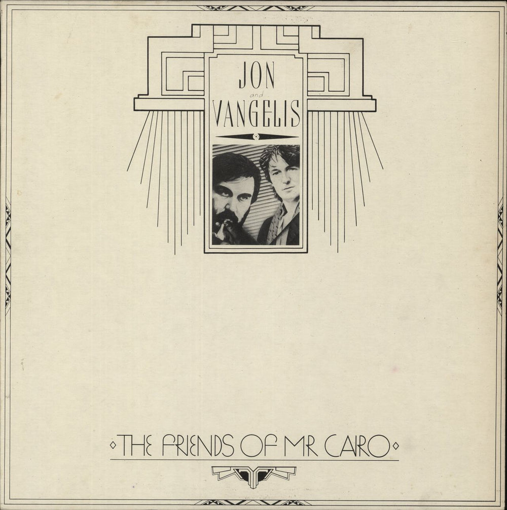 Jon & Vangelis The Friends Of Mr Cairo + Inner UK vinyl LP album (LP record) POLD5039
