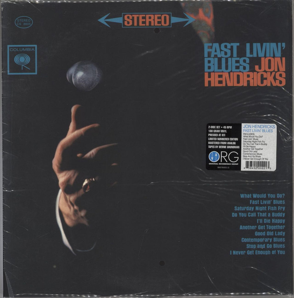 Jon Hendricks Fast Livin' Blues - 180g US 2-LP vinyl record set (Double LP Album) CS 8605