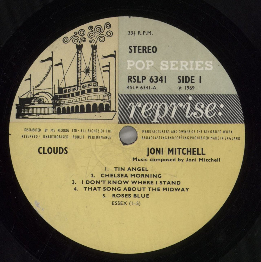 Joni Mitchell Clouds - 1st - VG UK vinyl LP album (LP record) JNILPCL661936