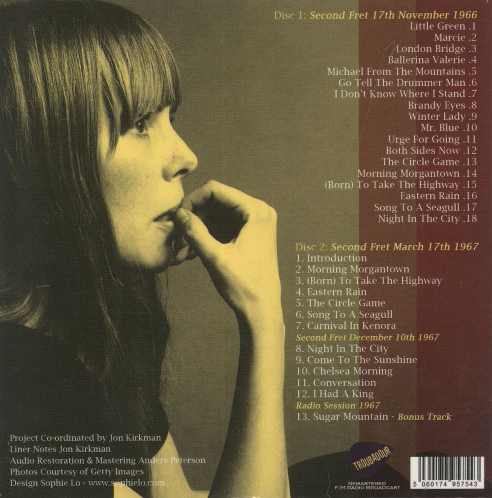 Joni Mitchell Through Yellow Curtains UK 2 CD album set (Double CD) 5060174957543