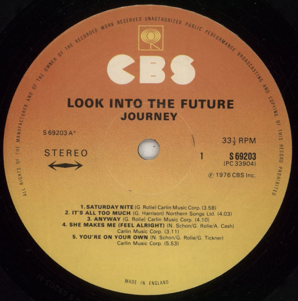 Journey Look Into The Future UK vinyl LP album (LP record) JOULPLO577966