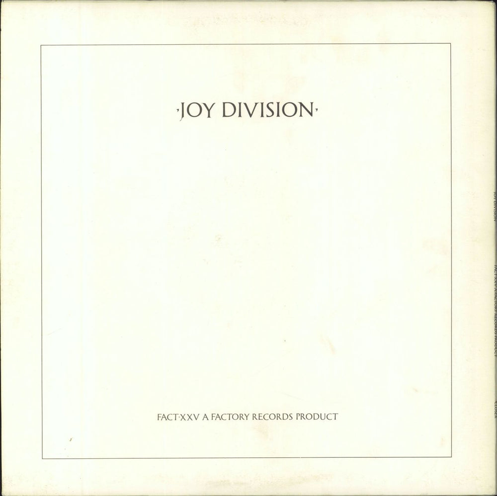 Joy Division Closer - EX UK vinyl LP album (LP record)