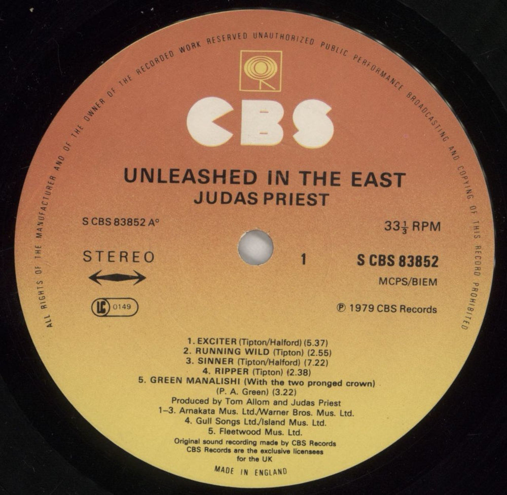 Judas Priest Unleashed In The East + insert - Shrink UK vinyl LP album (LP record) JUDLPUN861459