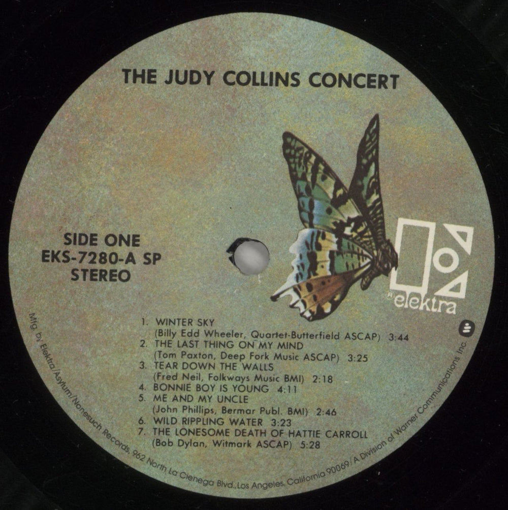 Judy Collins The Judy Collins Concert US vinyl LP album (LP record) JUCLPTH875485