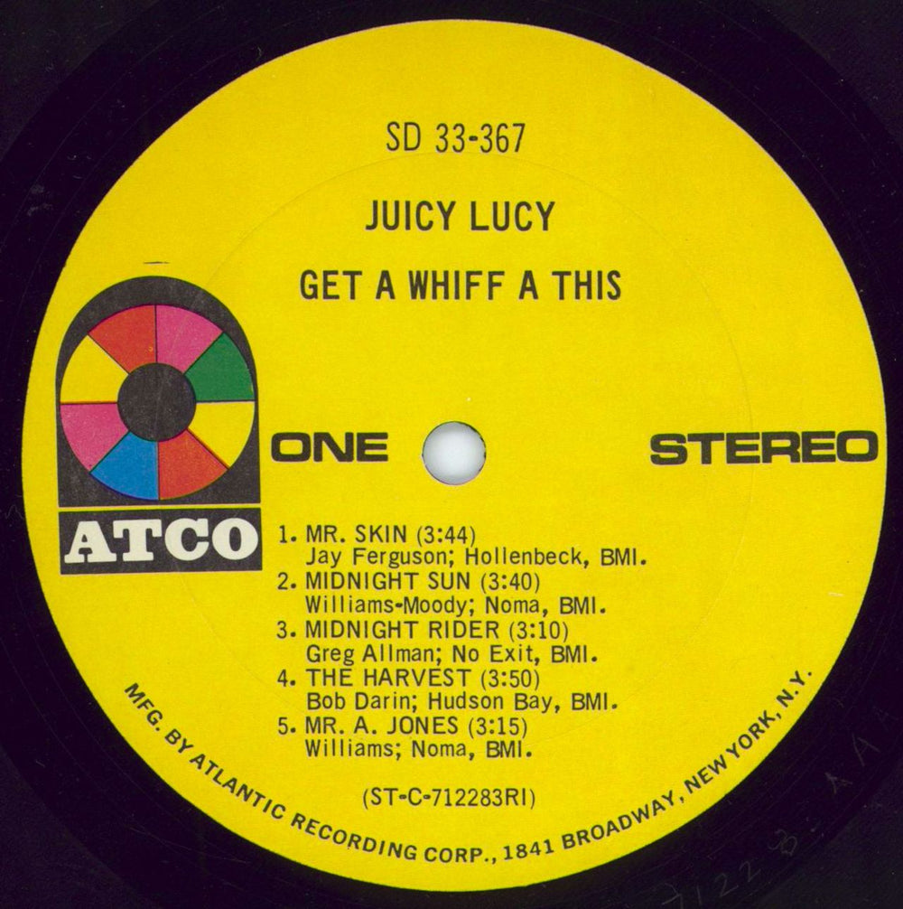 Juicy Lucy Get A Whiff A This US vinyl LP album (LP record) JUILPGE773207