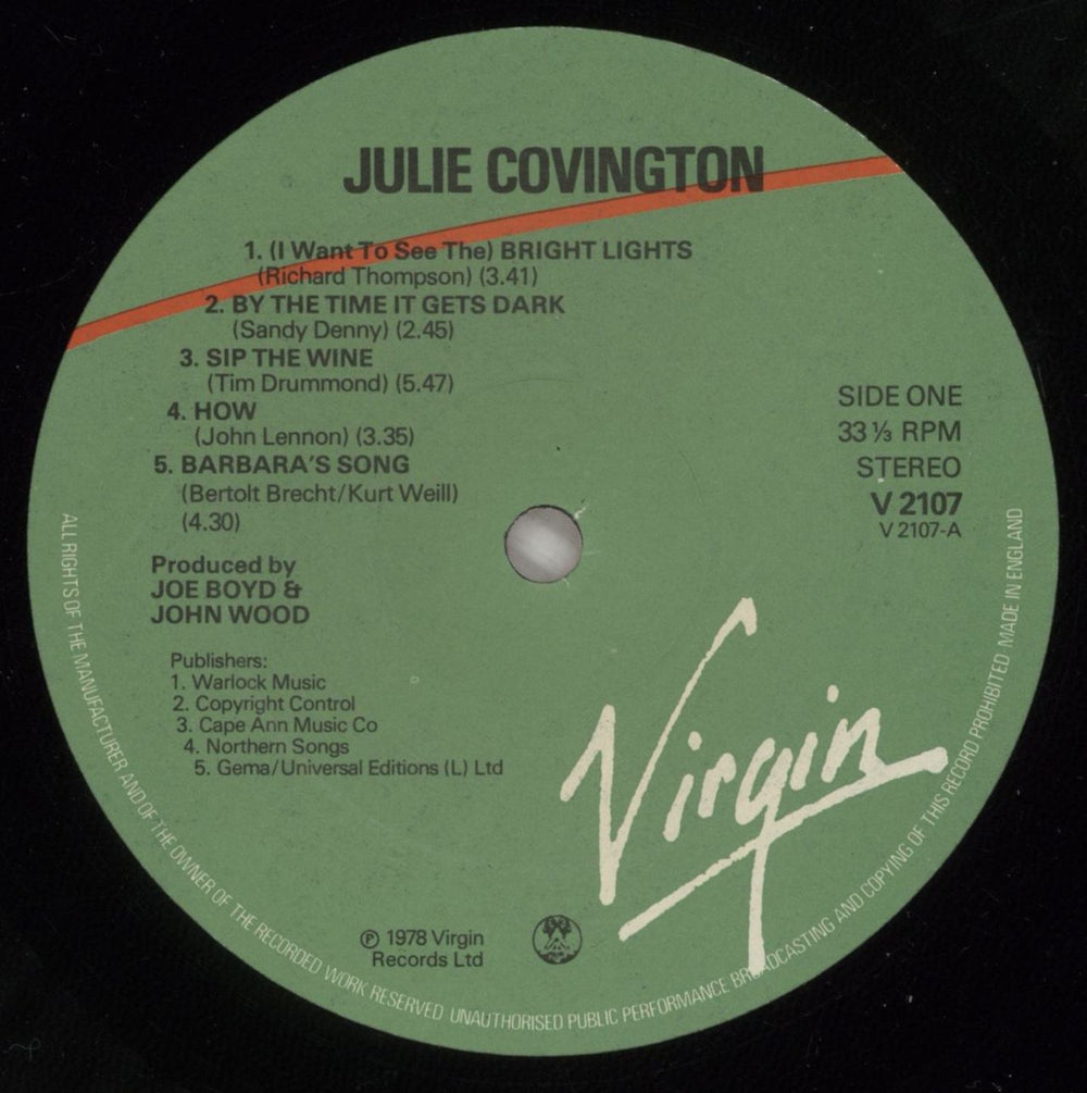 Julie Covington Julie Covington - Shrink UK vinyl LP album (LP record) JAOLPJU874147