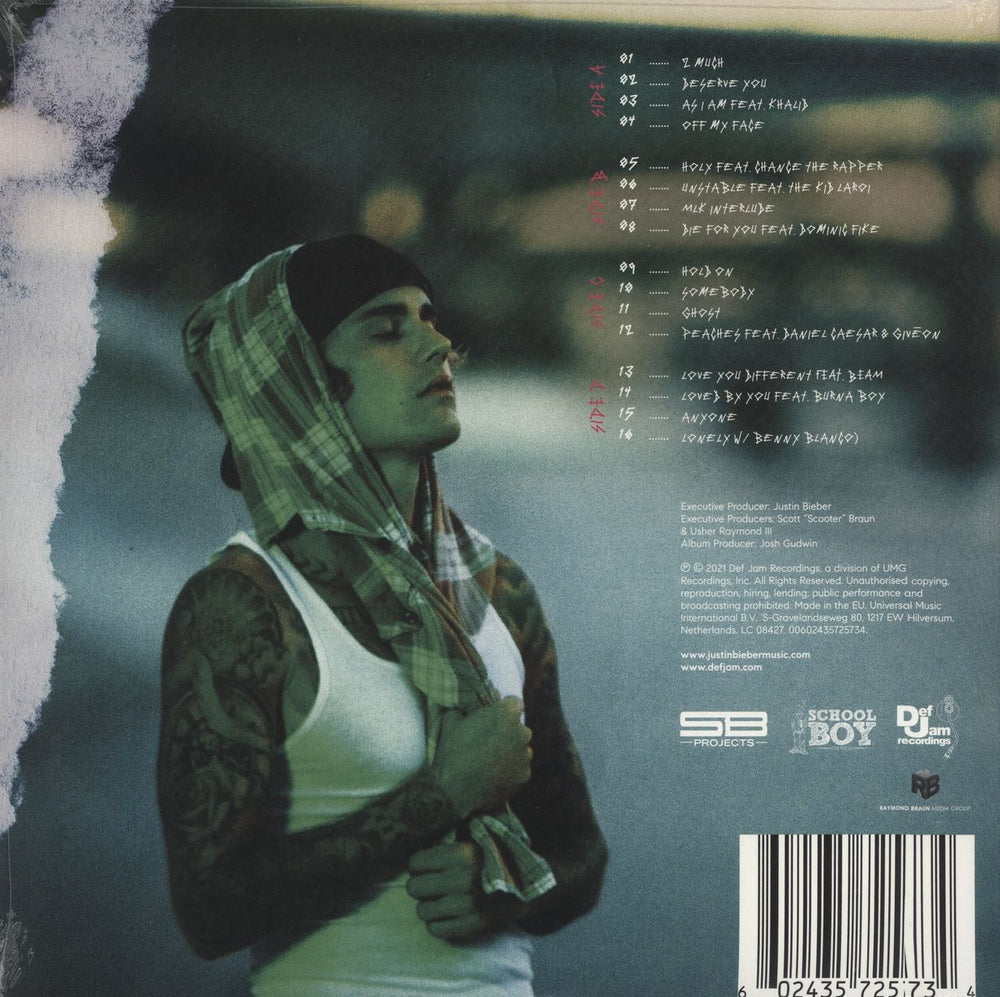 Justin Bieber Justice - Sealed UK 2-LP vinyl record set (Double LP Album) 602435725734