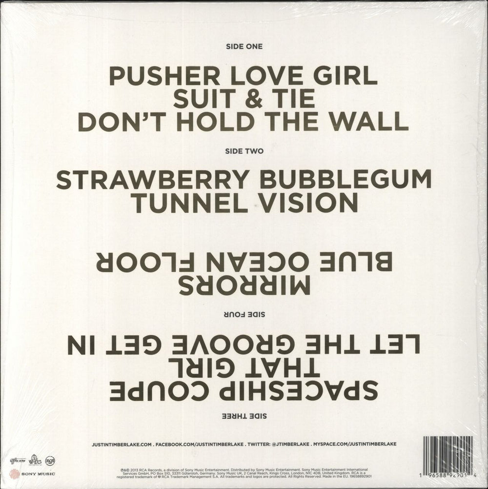 Justin Timberlake The 20/20 Experience (2 Of 2) - Sealed UK 2-LP vinyl record set (Double LP Album) 0196588929014