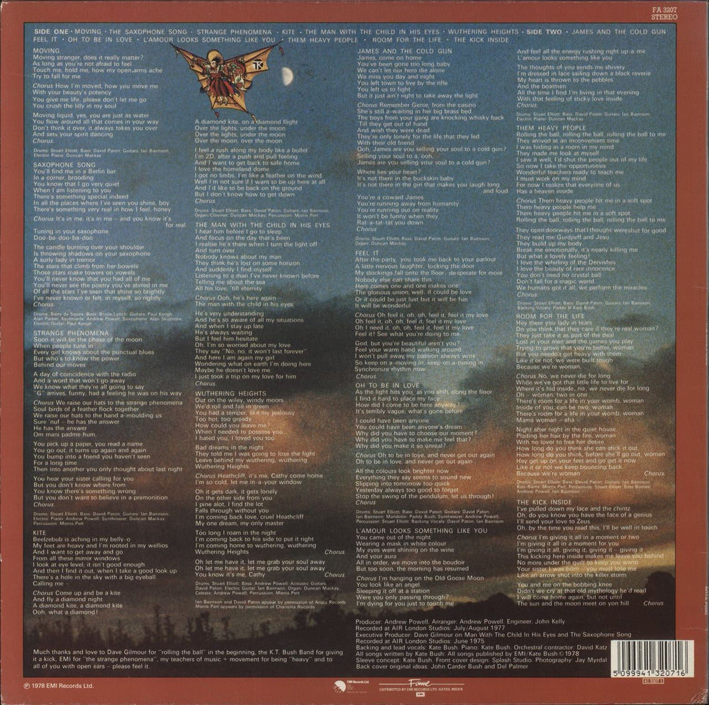 Kate Bush The Kick Inside UK vinyl LP album (LP record) 5099941320716