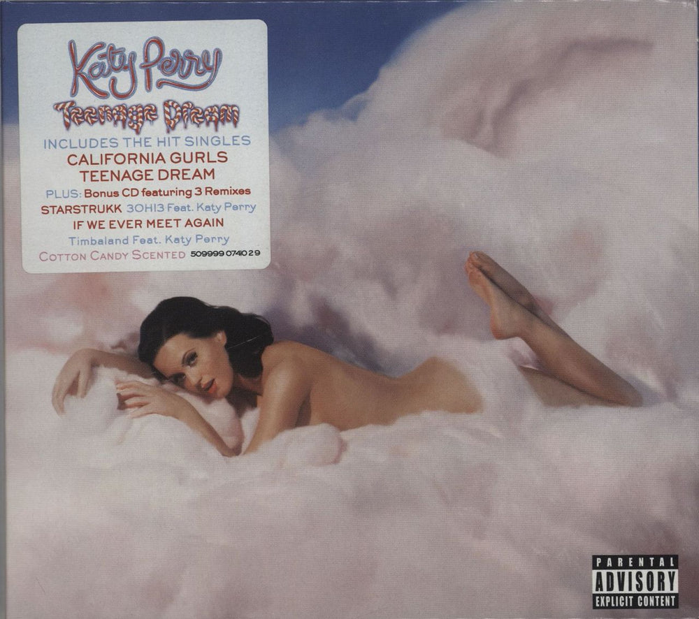 Katy Perry Teenage Dream - Cotton Candy Scented - Sealed UK 2 CD album set (Double CD) CDVX3084