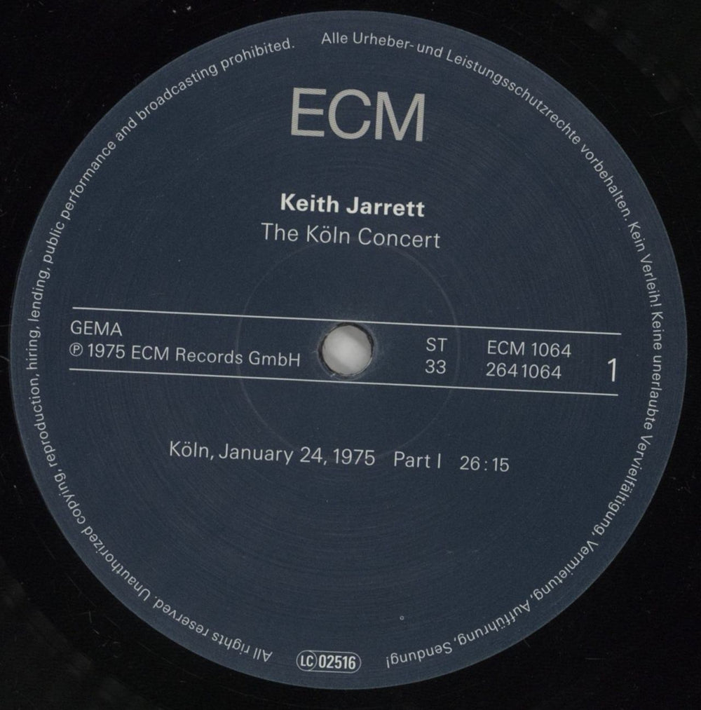 Keith Jarrett The Köln Concert - 180gm German 2-LP vinyl record set (Double LP Album) KJR2LTH862926