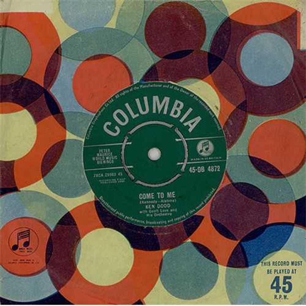 Ken Dodd Come To Me UK 7" vinyl single (7 inch record / 45) 45-DB4872