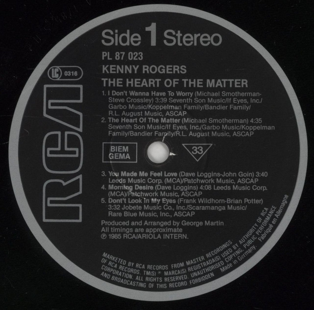 Kenny Rogers & The First Edition The Heart Of The Matter German vinyl LP album (LP record) KNNLPTH290162