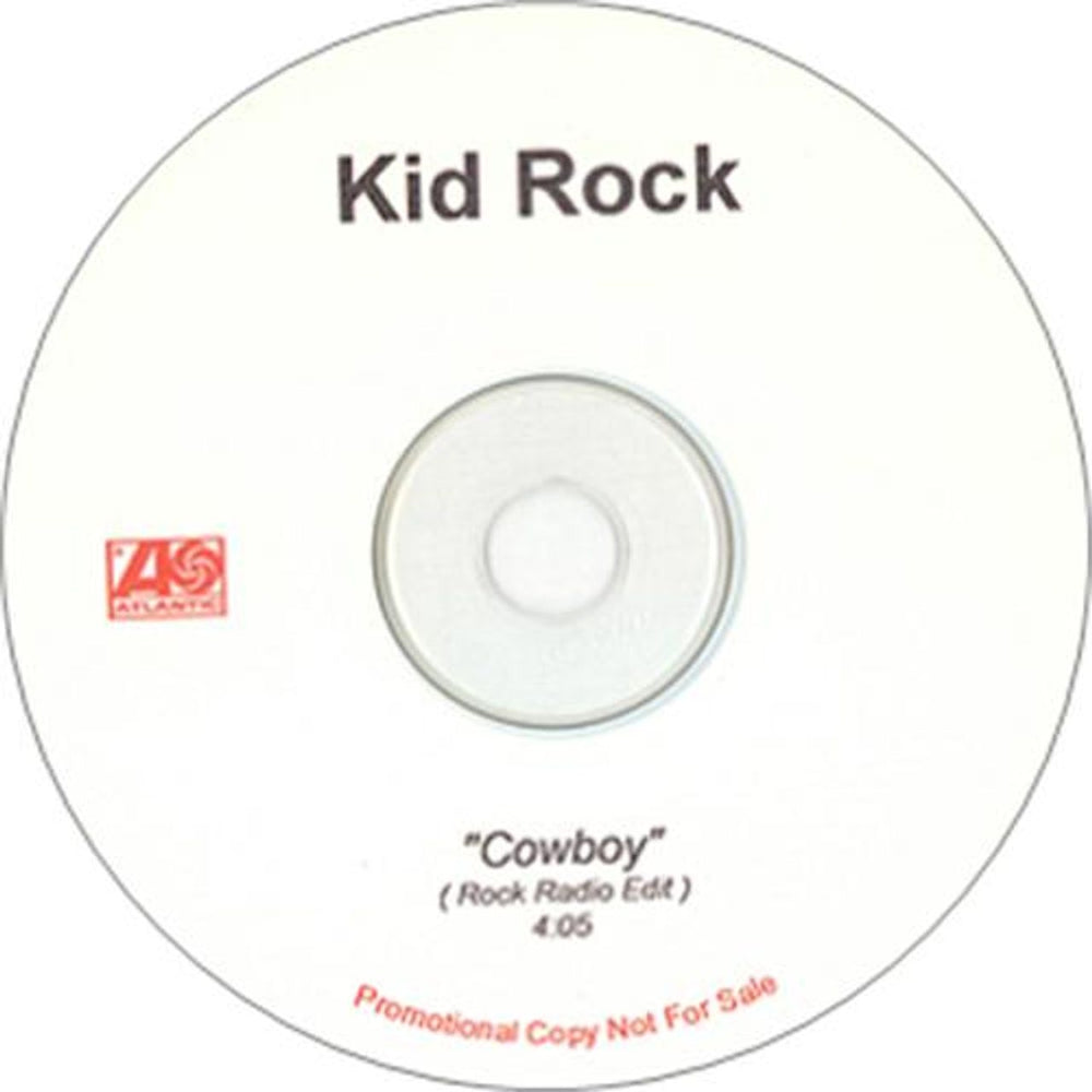 Kid Rock Cowboy US Promo CD-R acetate CD ACETATE