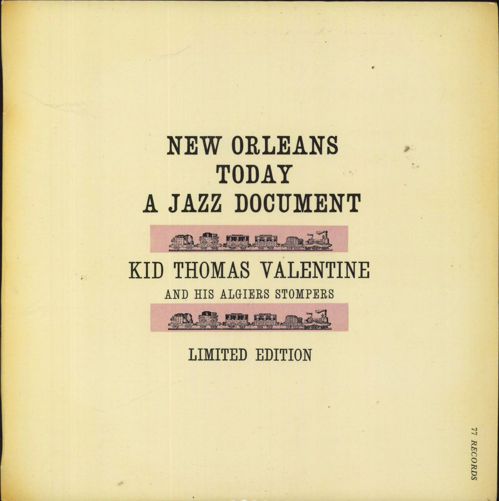 Kid Thomas New Orleans Today A Jazz Document UK 10" vinyl single (10 inch record) 77LP/11