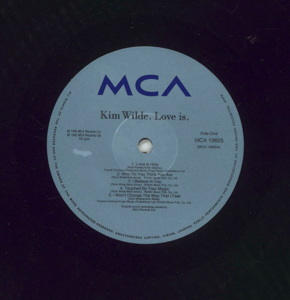Kim Wilde Love Is - Price Sticker UK vinyl LP album (LP record) WILLPLO868548