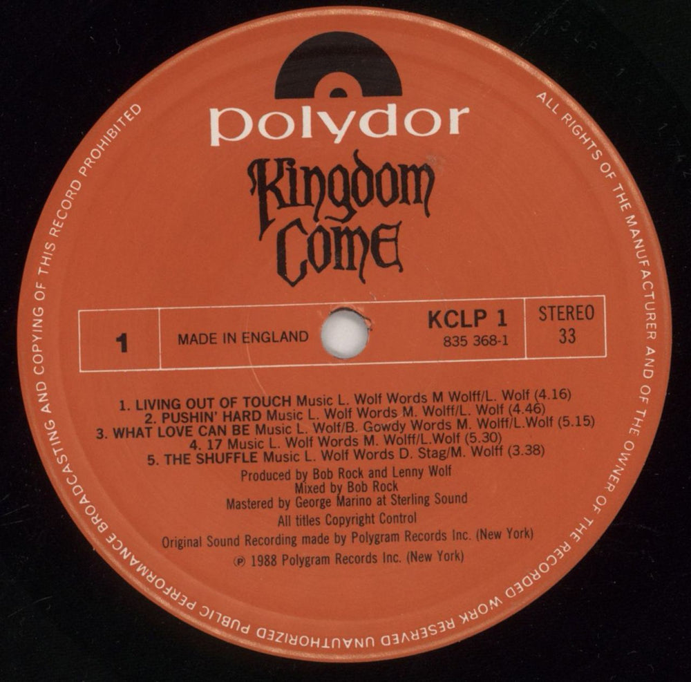 Kingdom Come (80s) Kingdom Come UK vinyl LP album (LP record) KCOLPKI277503