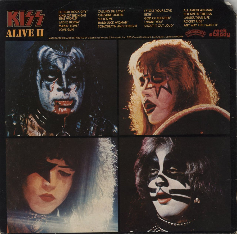 Kiss Alive II - EX US 2-LP vinyl record set (Double LP Album)
