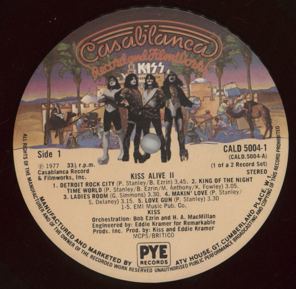 Kiss Alive II + Booklet + Tattoos - EX UK 2-LP vinyl record set (Double LP Album) KIS2LAL860543