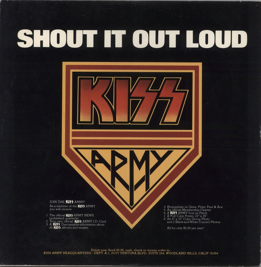 Kiss Destroyer US vinyl LP album (LP record)